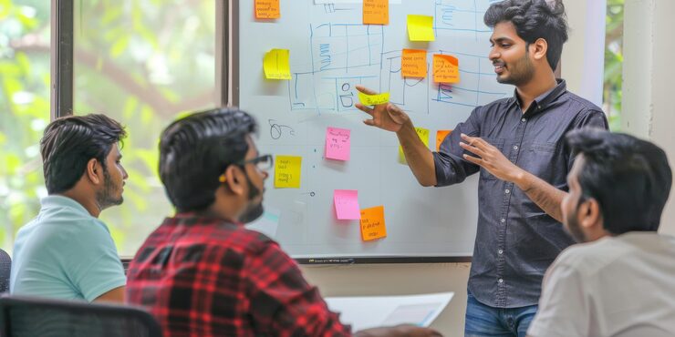 indian-team-having-creative-brainstorming-session-with-sticky-notes-whiteboards_868783-50142